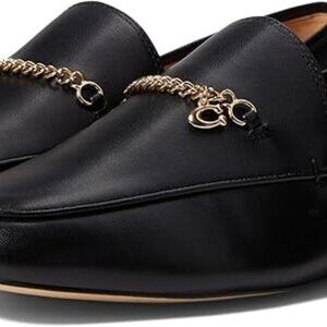 Coach Hanna Leather Loafer - Black - Size 8